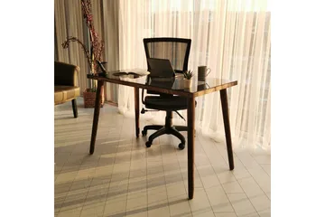 Sabani Skrivbord 110 cm - Glas/Valnötsbrun - Möbler - Bord & matgrupp - Kontorsbord - Skrivbord