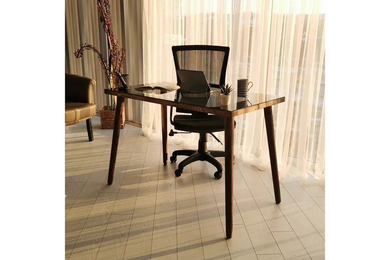 Sabani Skrivbord 110 cm - Glas/Valnötsbrun - Möbler - Bord & matgrupp - Kontorsbord - Skrivbord