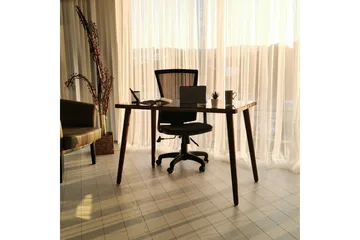 Sabani Skrivbord 110 cm - Glas/Valnötsbrun - Möbler - Bord & matgrupp - Kontorsbord - Skrivbord