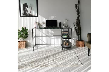 Sabani Skrivbord 130 cm med Förvaring 2 Hyllor - Glas/Svart - Möbler - Bord & matgrupp - Kontorsbord - Skrivbord