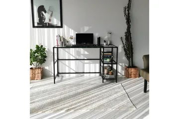 Sabani Skrivbord 130 cm med Förvaring 2 Hyllor - Glas/Svart - Möbler - Bord & matgrupp - Kontorsbord - Skrivbord