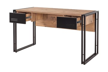 Sapphira Skrivbord 139 cm med Förvaring 2 Lådor - Trä/Svart - Möbler - Bord & matgrupp - Kontorsbord - Skrivbord