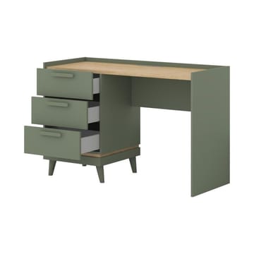 Skrivbord Scandi med 3 lådor - Dämpad grön - Oljad ek - Möbler - Bord & matgrupp - Kontorsbord - Skrivbord
