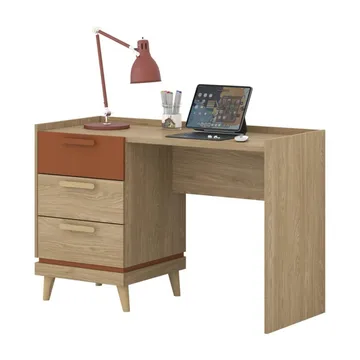 Skrivbord Scandi med 3 lådor - Oljerad Ek - Möbler - Bord & matgrupp - Kontorsbord - Skrivbord