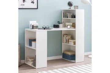 Shuping Skrivbord 120 cm med Förvaring Hyllor - Vit - Möbler - Bord & matgrupp - Kontorsbord - Skrivbord