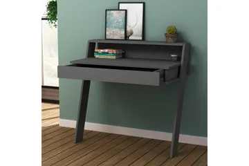 Skoved Skrivbord 94 cm med Förvaring Låda + Hylla - Grå - Möbler - Bord & matgrupp - Kontorsbord - Skrivbord