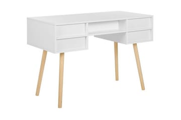 Skrivbord 110 x 55 cm vit LEVIN - Vit - Möbler - Bord & matgrupp - Kontorsbord - Skrivbord