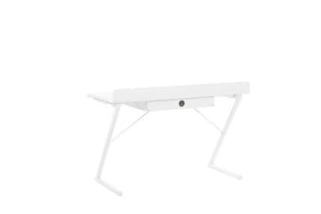 Skrivbord 120 x 60 cm vit/ljust trä FOCUS - Vit - Möbler - Bord & matgrupp - Kontorsbord - Skrivbord