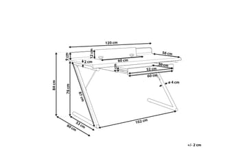 Skrivbord 120 x 60 cm vit/ljust trä FOCUS - Vit - Möbler - Bord & matgrupp - Kontorsbord - Skrivbord