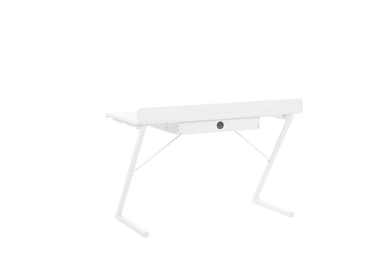 Skrivbord 120 x 60 cm vit/ljust trä FOCUS - Vit - Möbler - Bord & matgrupp - Kontorsbord - Skrivbord