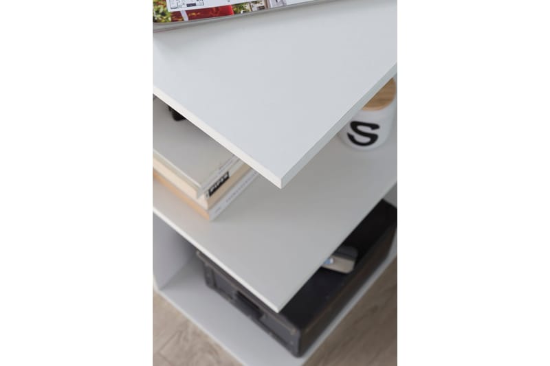 Skrivbord Adeon 82 cm med Förvaring Hyllor - Vit - Skrivbord - Datorbord