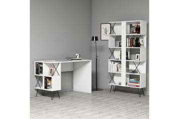 Skrivbord Amtorp 120 cm med Förvaring Hylla + Bokhylla - Extra Vit - Möbler - Bord & matgrupp - Kontorsbord - Skrivbord