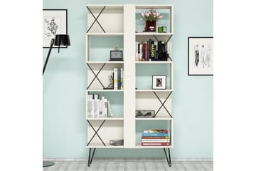 Skrivbord Amtorp 120 cm med Förvaring Hylla + Bokhylla - Extra vit/Svart - Möbler - Bord & matgrupp - Kontorsbord - Skrivbord