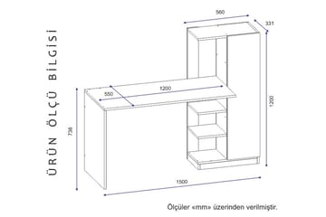 Skrivbord Andocester 120 cm - Antracit - Möbler - Bord & matgrupp - Kontorsbord - Skrivbord
