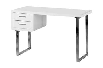 Skrivbord Anville 120 cm med Förvaring 2 Lådor - Vit/Krom - Möbler - Bord & matgrupp - Kontorsbord - Skrivbord