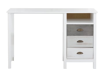 Skrivbord Ashmore 140 cm - Vit/Ljusgrå/Mörkgrå - Möbler - Bord & matgrupp - Kontorsbord - Skrivbord