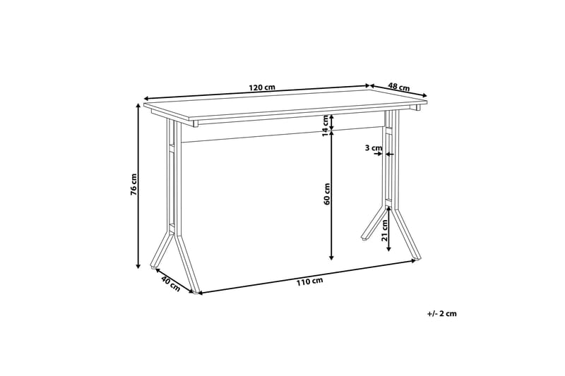 Skrivbord Bivian 120 cm - Brun/Grå - Möbler - Bord & matgrupp - Kontorsbord - Skrivbord