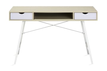 Skrivbord Bromide 120 cm med Förvaring Hylla + 2 Lådor - Trä/Natur - Möbler - Bord & matgrupp - Kontorsbord - Skrivbord