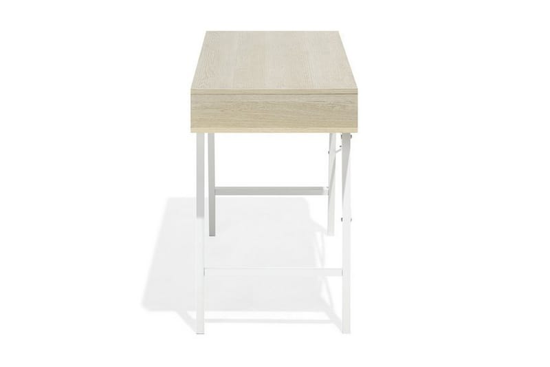 Skrivbord Bromide 120 cm med Förvaring Hylla + 2 Lådor - Trä/Natur - Skrivbord - Datorbord