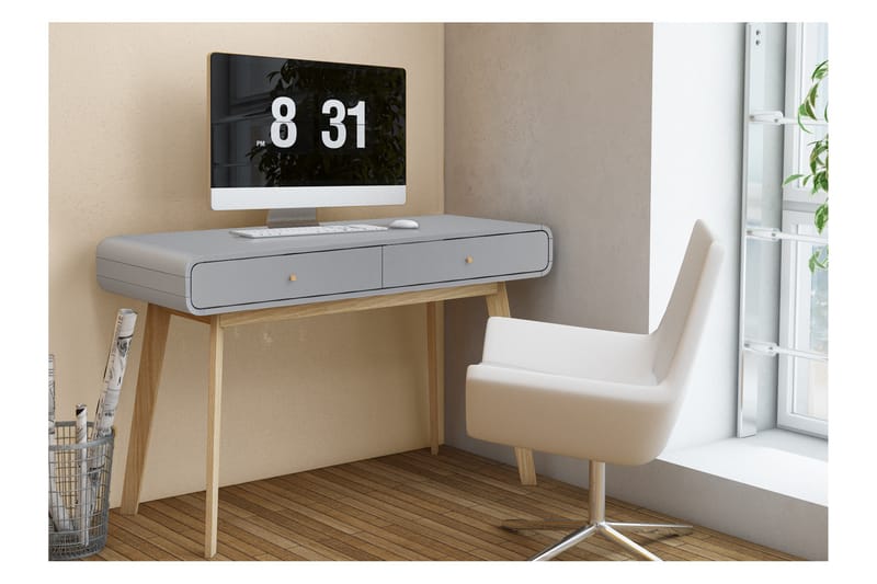 Skrivbord Caitlyn 120 cm - Grå - Möbler - Bord & matgrupp - Kontorsbord - Skrivbord