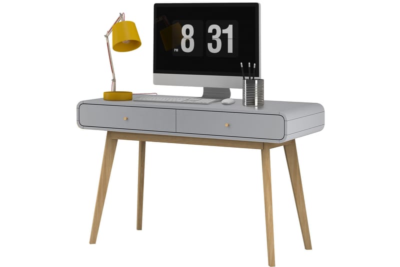 Skrivbord Caitlyn 120 cm - Grå - Möbler - Bord & matgrupp - Kontorsbord - Skrivbord