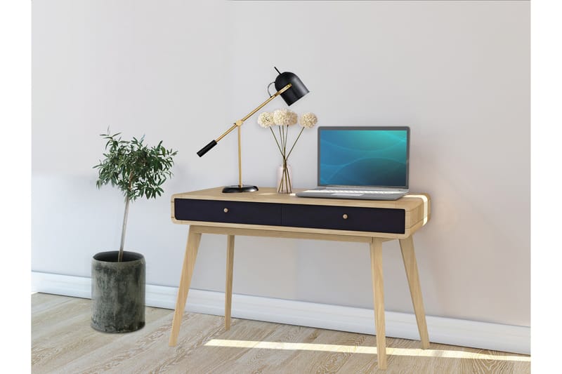 Skrivbord Caitlyn 120 cm - Natur/Svart - Möbler - Bord & matgrupp - Kontorsbord - Skrivbord