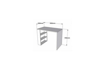 Skrivbord Caldara 90 cm med Förvaring Hyllor - Valnötsbrun - Möbler - Bord & matgrupp - Kontorsbord - Skrivbord