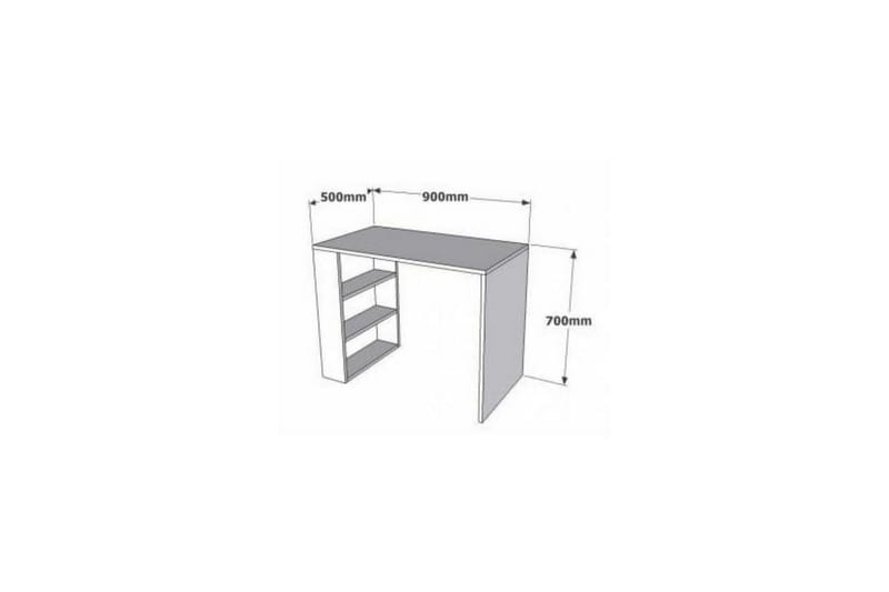Skrivbord Caldara 90 cm med Förvaring Hyllor - Valnötsbrun - Möbler - Bord & matgrupp - Kontorsbord - Skrivbord