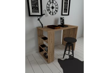 Skrivbord Caldara 90 cm med Förvaring Hyllor - Valnötsbrun - Möbler - Bord & matgrupp - Kontorsbord - Skrivbord