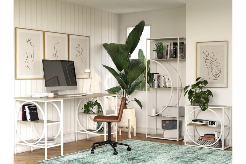 Skrivbord Cambridge 152 cm Brun - Dorel Home - Möbler - Bord & matgrupp - Kontorsbord - Skrivbord