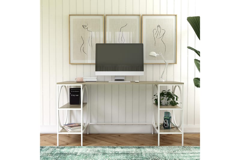 Skrivbord Cambridge 152 cm Brun - Dorel Home - Möbler - Bord & matgrupp - Kontorsbord - Skrivbord