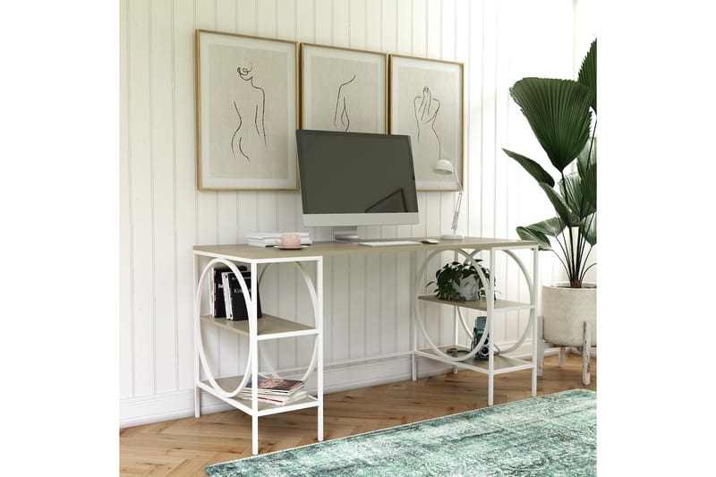 Skrivbord Cambridge 152 cm Brun - Dorel Home - Möbler - Bord & matgrupp - Kontorsbord - Skrivbord