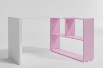 Skrivbord Cankat 120 cm med Förvaring Hyllor - Vit/Rosa - Möbler - Bord & matgrupp - Kontorsbord - Skrivbord