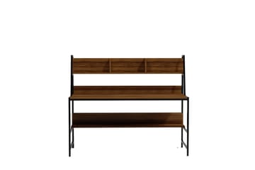 Skrivbord Cerenli 140 cm med Förvaring Hyllor - Mörkbrun/Svart - Möbler - Bord & matgrupp - Kontorsbord - Skrivbord