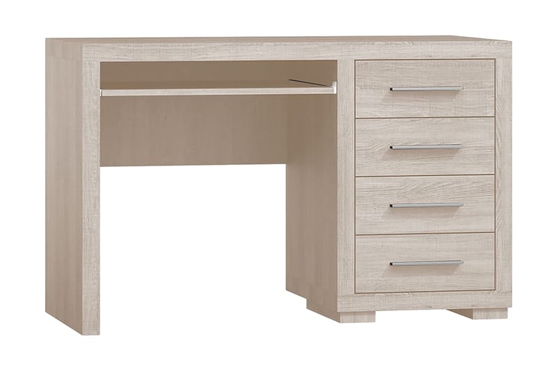 Skrivbord Ciborro 120 cm med Förvaring 4 Lådor - Beige/Grå - Skrivbord - Datorbord