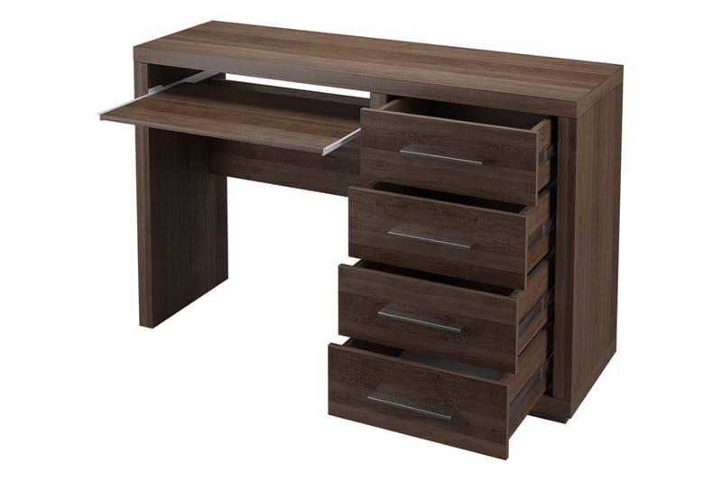 Skrivbord Ciborro 120 cm med Förvaring 4 Lådor - Ekfärg/Brun - Möbler - Bord & matgrupp - Kontorsbord - Skrivbord