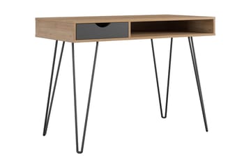 Skrivbord Concord 106 cm med Förvaring Låda Grå/Natur/Svart - Novogratz - Möbler - Bord & matgrupp - Kontorsbord - Skrivbord