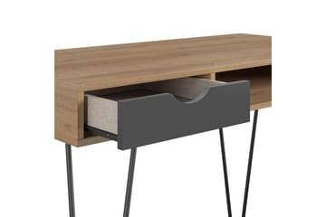 Skrivbord Concord 106 cm med Förvaring Låda Grå/Natur/Svart - Novogratz - Möbler - Bord & matgrupp - Kontorsbord - Skrivbord