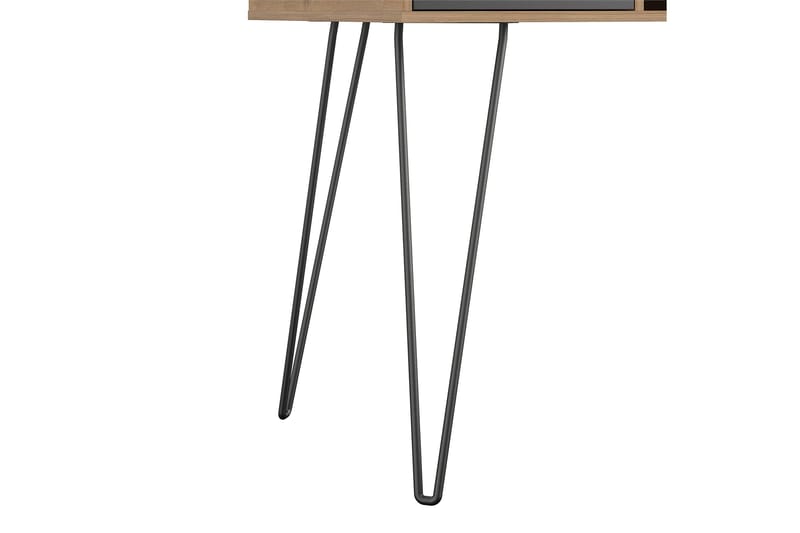 Skrivbord Concord 106 cm med Förvaring Låda Grå/Natur/Svart - Novogratz - Möbler - Bord & matgrupp - Kontorsbord - Skrivbord