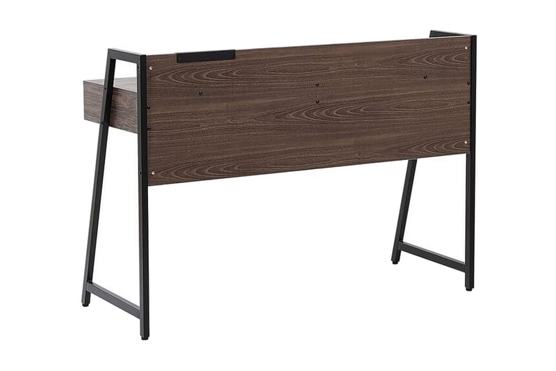 Skrivbord Deitrich 120 cm med Förvaring - Mörk Natur - Skrivbord - Datorbord
