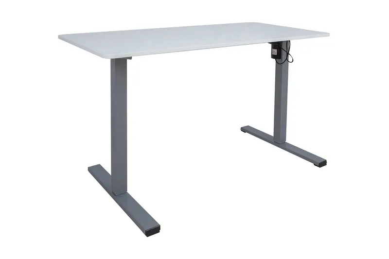 Skrivbord Ergo Optimal med motor 120x60 cm Vit/Grå - Möbler - Bord & matgrupp - Kontorsbord - Skrivbord