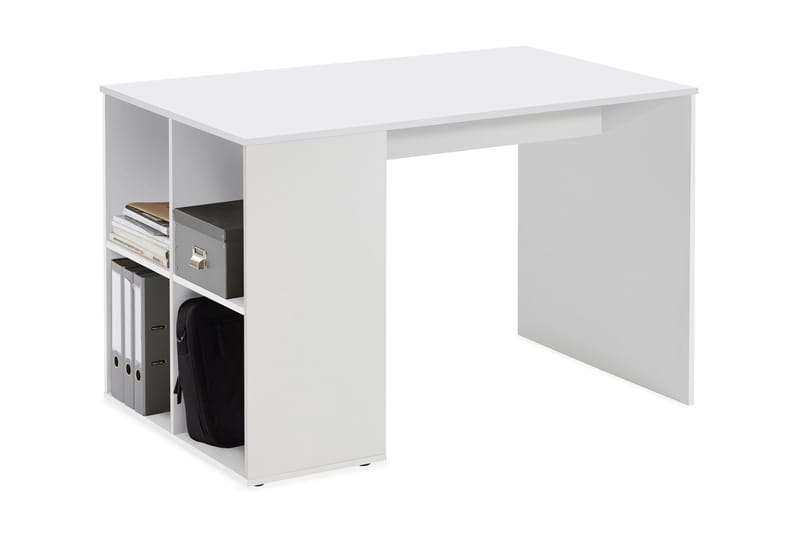 Skrivbord Evania 117 cm med Förvaring Hyllor - Vit - Möbler - Bord & matgrupp - Kontorsbord - Skrivbord
