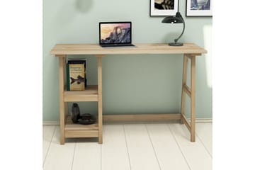 Skrivbord Fatimah 120 cm med Förvaring 2 Hyllor - Ljus Trä - Möbler - Bord & matgrupp - Kontorsbord - Skrivbord