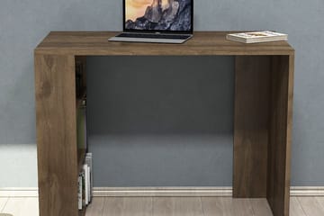 Skrivbord Fatimah 90 cm med Förvaring Hyllor - Valnötsbrun - Möbler - Bord & matgrupp - Kontorsbord - Skrivbord