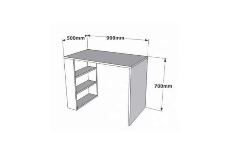 Skrivbord Fatimah 90 cm med Förvaring Hyllor - Valnötsbrun - Möbler - Bord & matgrupp - Kontorsbord - Skrivbord