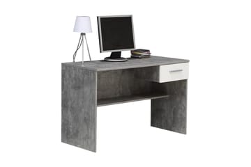 Skrivbord Ferril 110 cm med Förvaring Låda - Grå/Vit - Möbler - Bord & matgrupp - Kontorsbord - Skrivbord