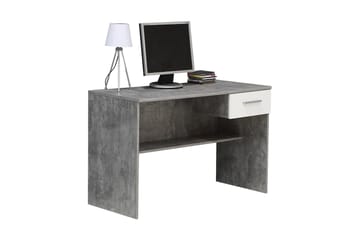 Skrivbord Ferril 110 cm med Förvaring Låda - Grå/Vit - Möbler - Bord & matgrupp - Kontorsbord - Skrivbord