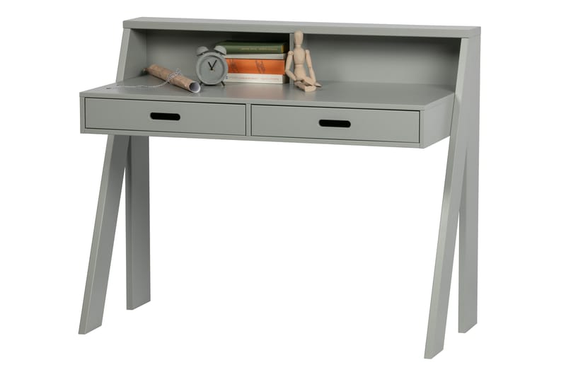 Skrivbord Floella 112 cm med Förvaring 2 Lådor - Betonggrå - Skrivbord - Datorbord