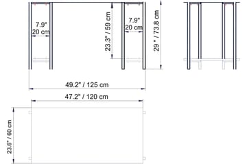 Skrivbord Froarp 125 cm med Förvaring 2 Hyllor - Vit - Möbler - Bord & matgrupp - Kontorsbord - Skrivbord