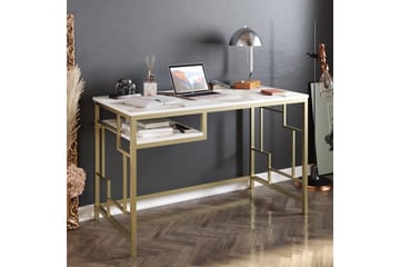 Skrivbord Handen 120 cm med Förvaring Hylla - Guld - Möbler - Bord & matgrupp - Kontorsbord - Skrivbord